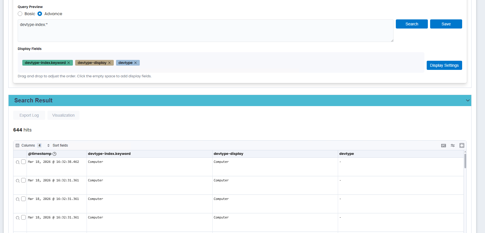 config field6 en